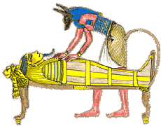 Mumifizierung durch Anubis